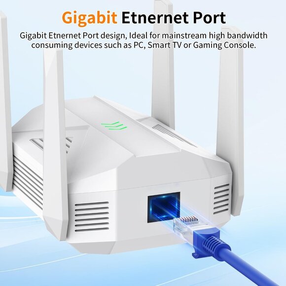 2025 AC2100 WiFi Extender - Signal Booster with Gigabit Ethernet Port Dual-Band - Picture 5 of 6